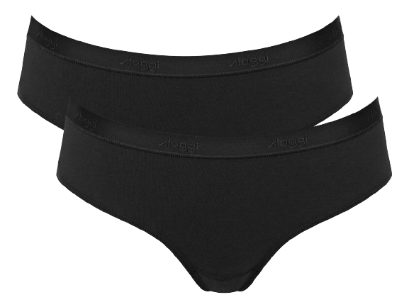 Sloggi Go casual dames hipster 2 pack black maat xs