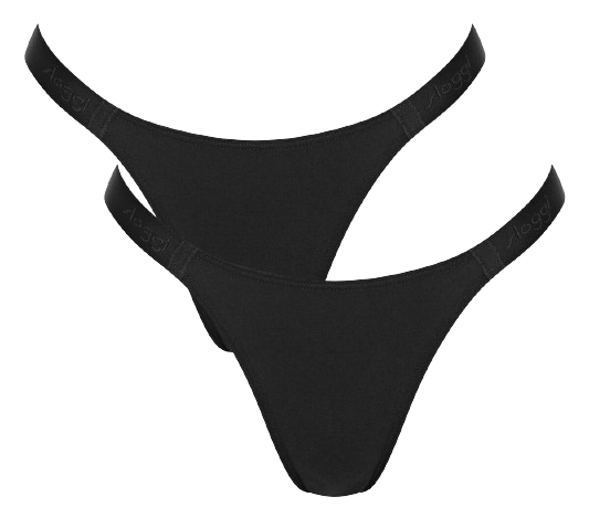 Sloggi Go casual dames tiny tanga 2 pack black maat xs