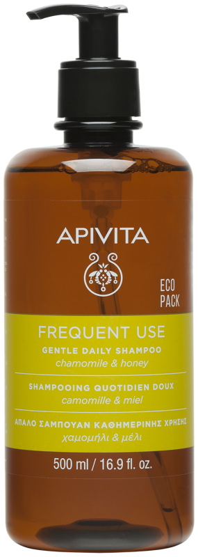 Apivita Zachte dagelijkse shampoo ecopack 500 ml