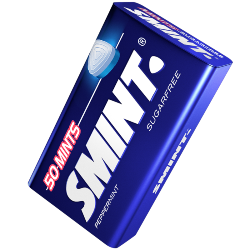 Smint Xl mints peppermint blikje 12 x 50 stuks