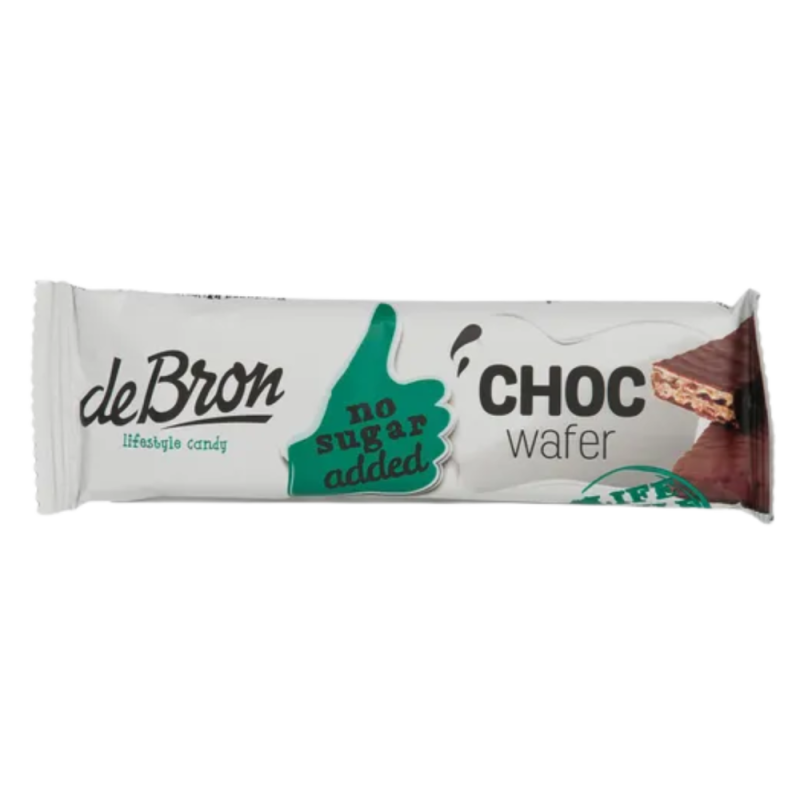 De Bron Snoep choco wafer suikervrij 24 x