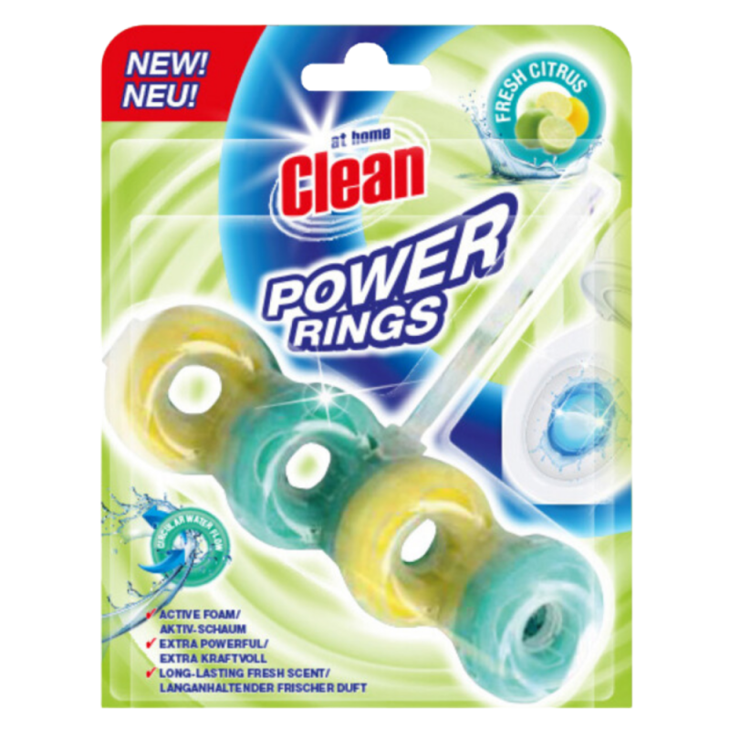 At Home Clean toiletblok - power rings citrus 40 gram