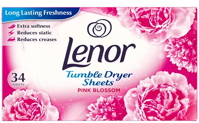Lenor Droogtrommeldoekjes pink blossom 34 Stuks