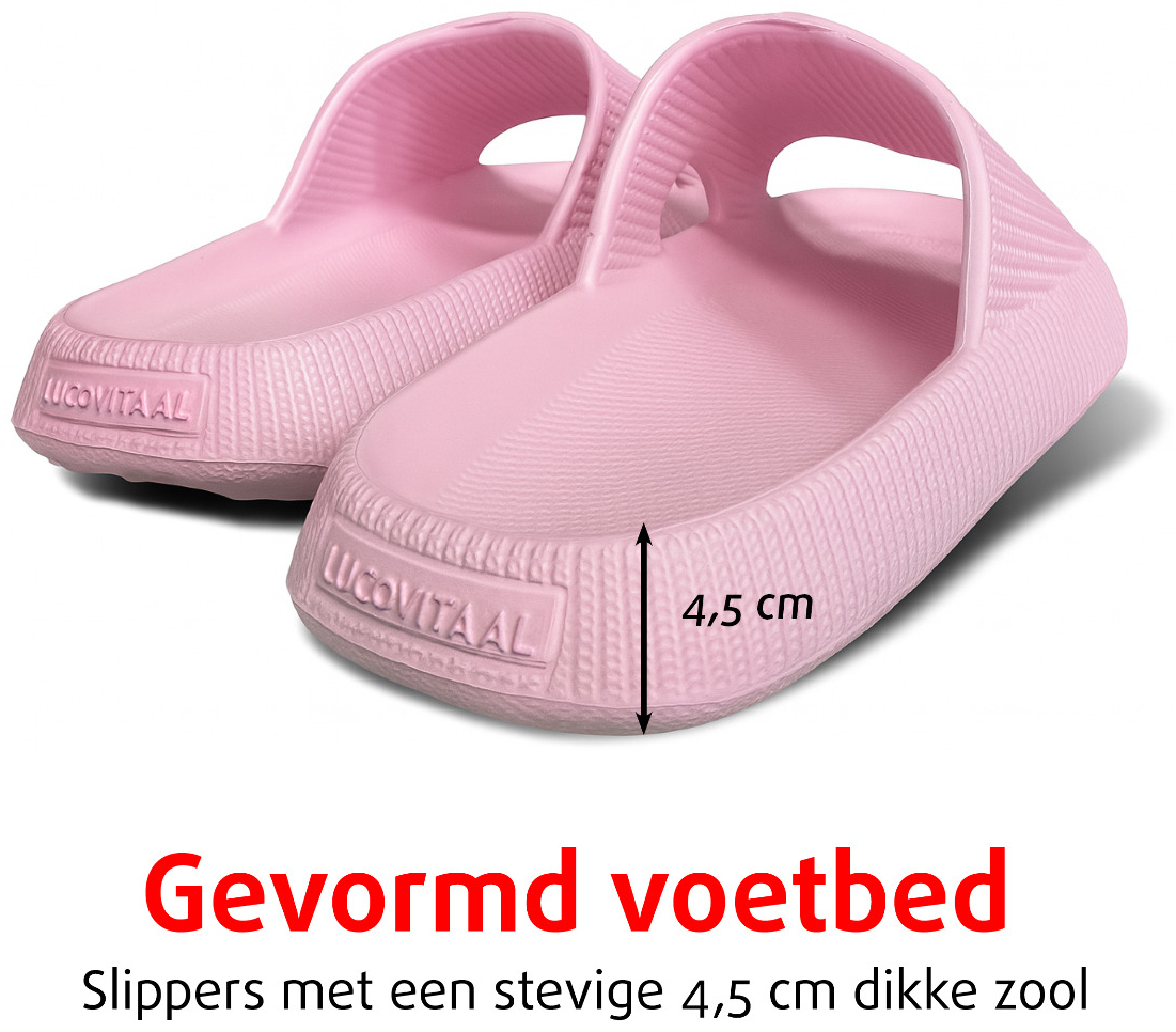 Lucovitaal Badslipper Orthopedisch 41-42 Roze 1 Paar
