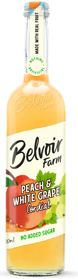 Belvoir No added Sugar Peach & Grape White Cordial 500 ml