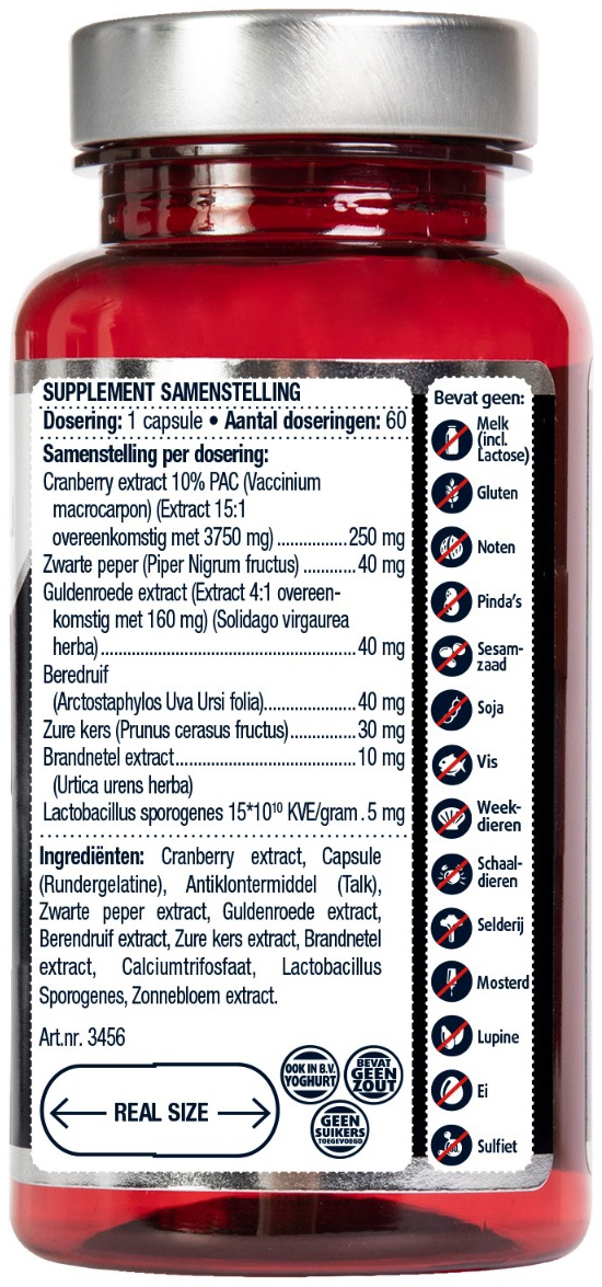 Lucovitaal Cranberry met X-tra Lactobacillus 60 capsules