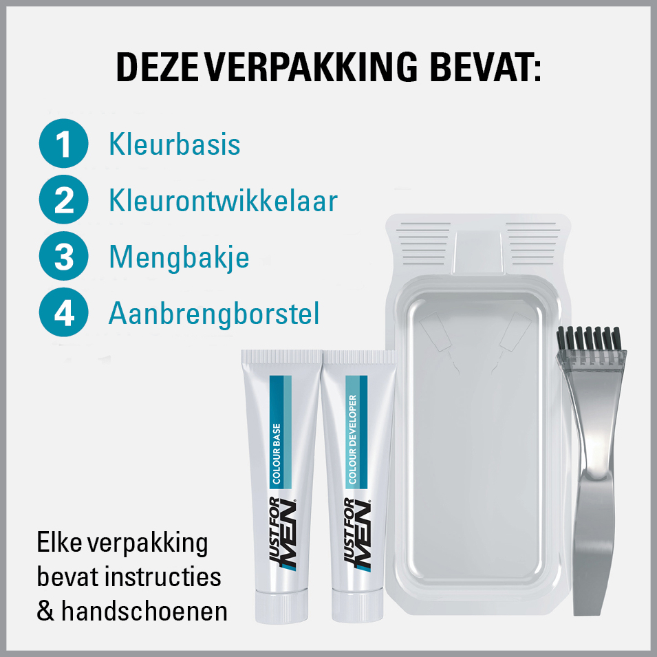 Just For Men Snor & Baard Zwart M55 1 Set