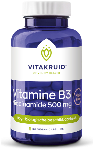 Vitakruid Vitamine B3 Niacinamide 500 mg 90 vegetarische capsules