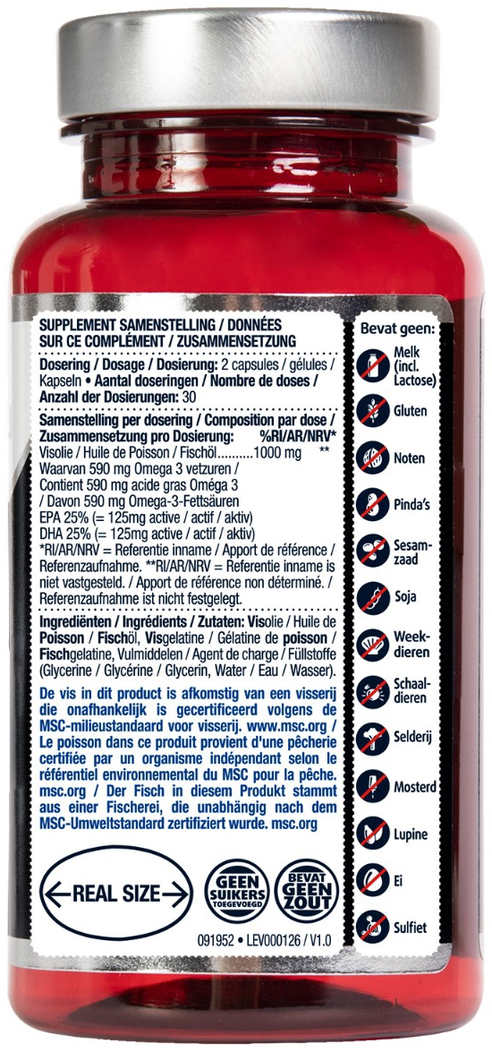 Lucovitaal Msc Visolie Omega 3 60caps