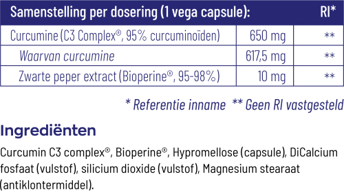 Vitakruid Curcuma C3-2X 30 Vegicapsules