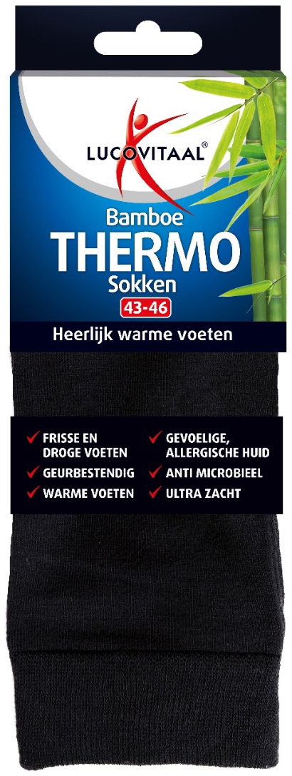 Lucovitaal Thermosok Bamboe 43-46 1paar