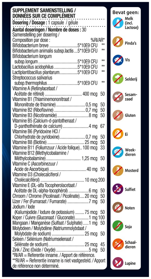 Lucovitaal Probiotica Vitamine & Mineralen Complex 30ca