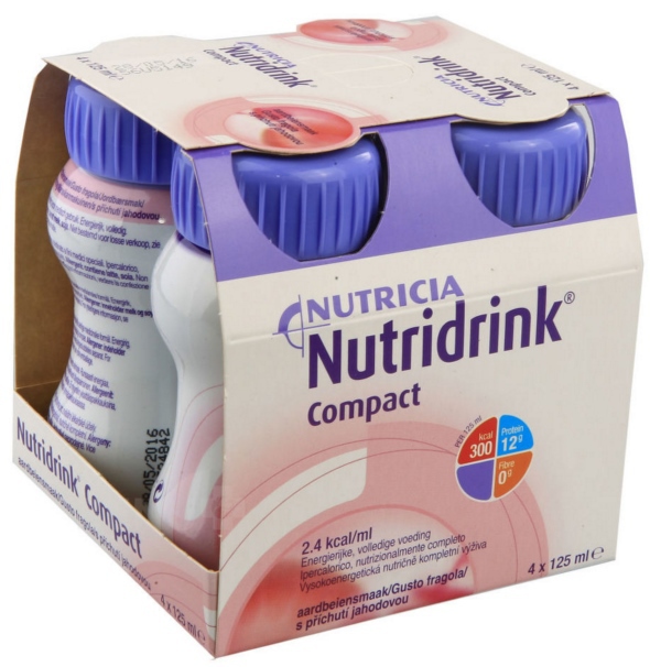 Compact aardbei 4x125g