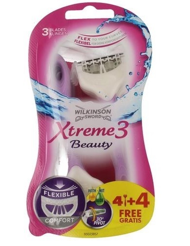 Xtreme3 Beauty Wegwerpscheermesjes  8 stuks