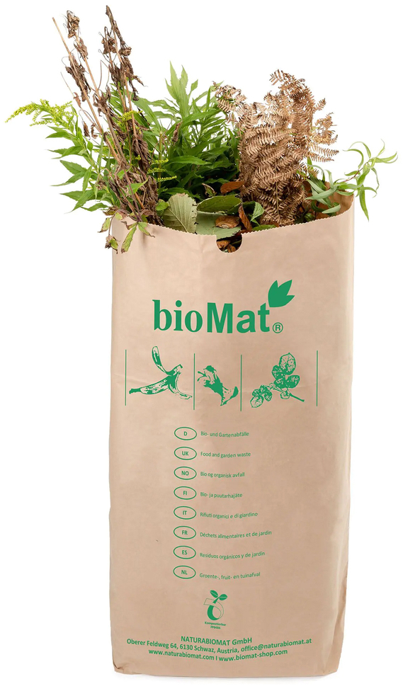 Biomat Papieren Composteerbare Afvalzakken 80 liter 25 stuks