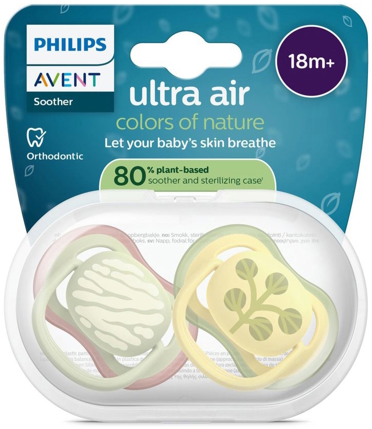 Philips Avent Fopspeen +18m Air Munt Design 2 stuks