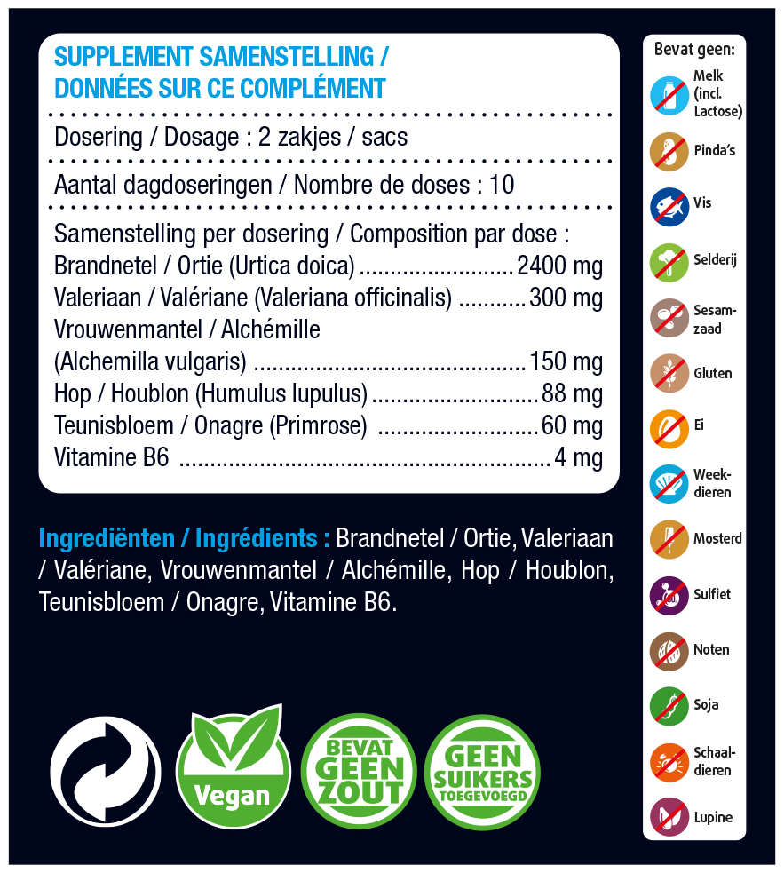 Lucovitaal Vrouwenmantel Menstruatie Thee 20 zakjes