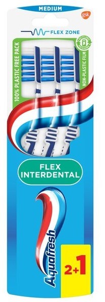 Flex Interdental Medium Dagelijkse Tandenborstel 2+1 Gratis 3 Borstels