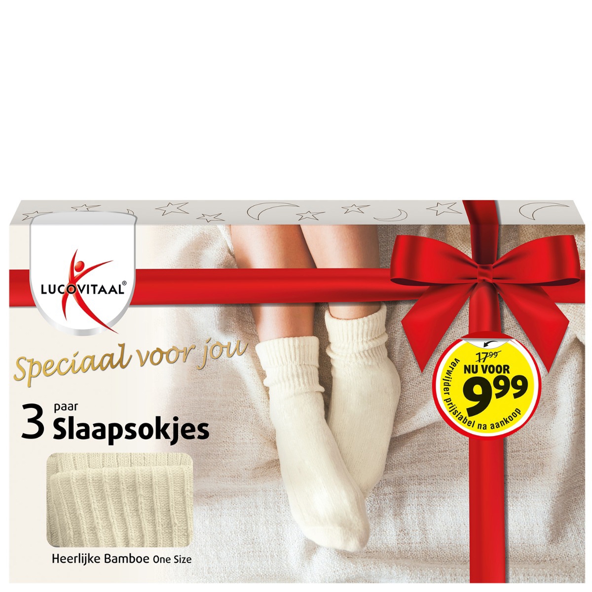Lucovitaal Bamboe Slaapsokjes Giftbox 3 paar