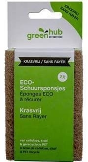 Schuursponsjes eco krasvrij 2st