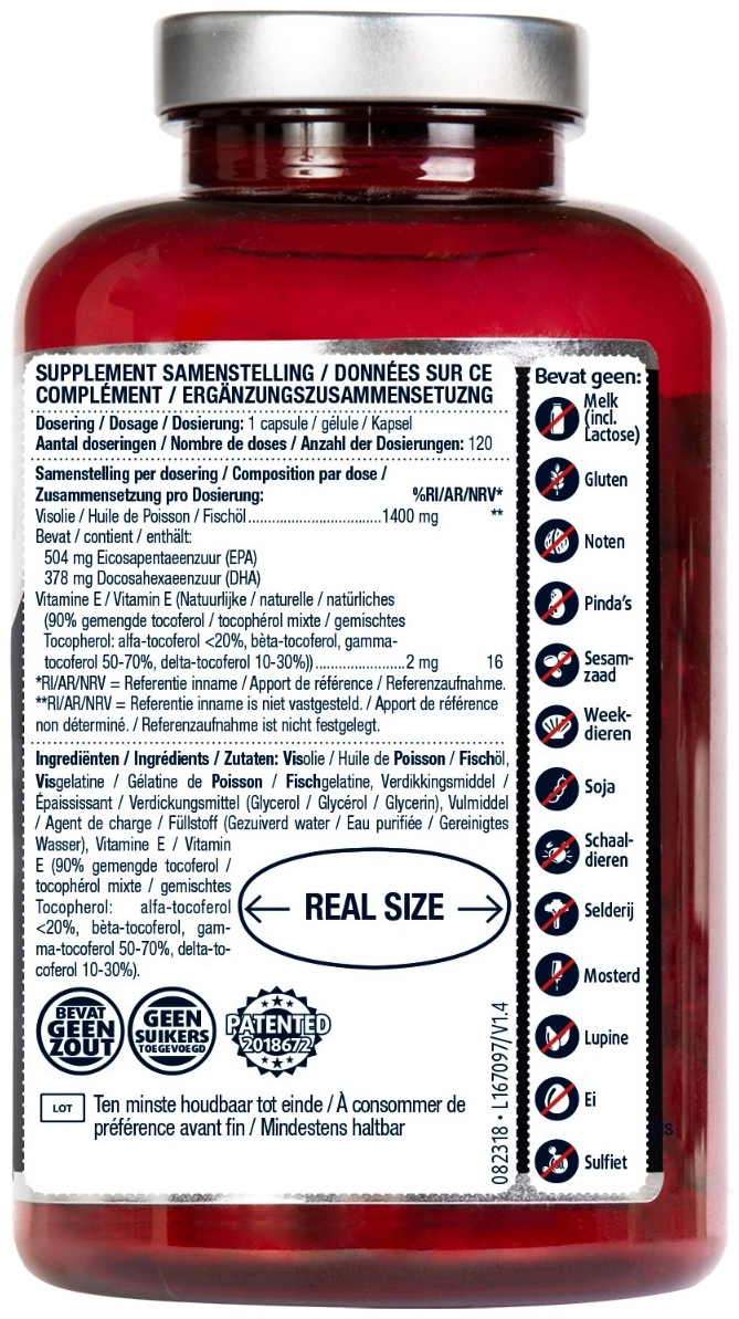 Lucovitaal Puur Omega 3 Koudwater Visolie 120 Capsules