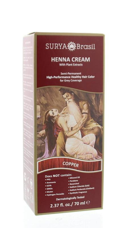 Henna Haarverf Crème Copper 70 ML
