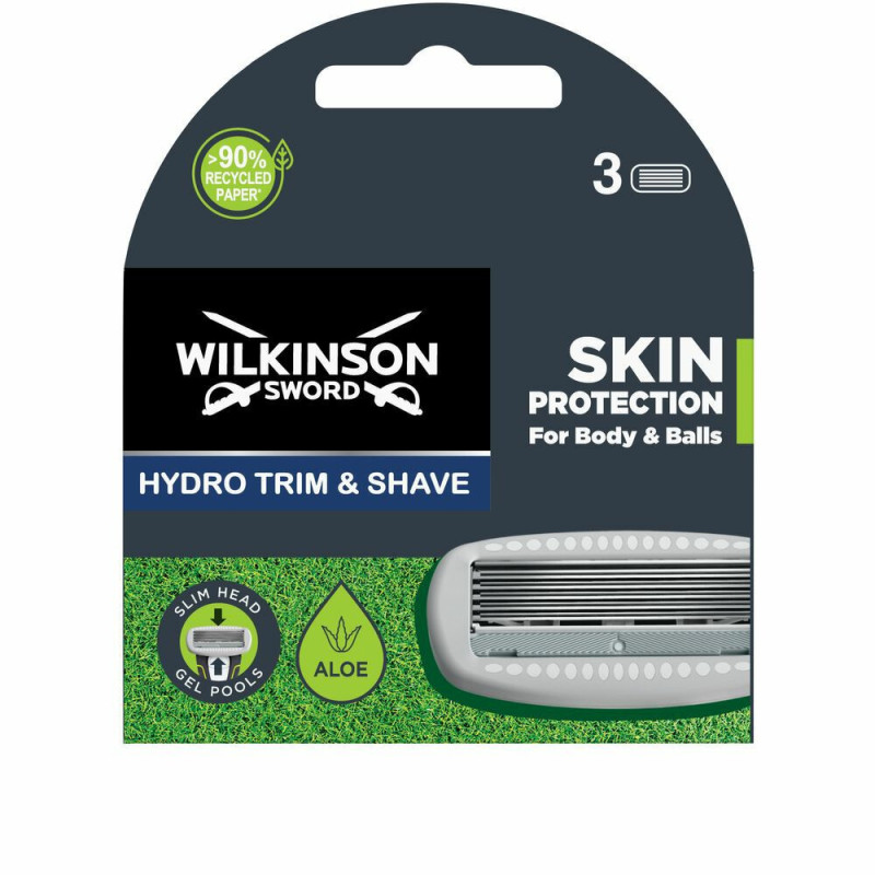 Hydro Trim & Shave Skin Body & Balls Mesjes 3 Stuks