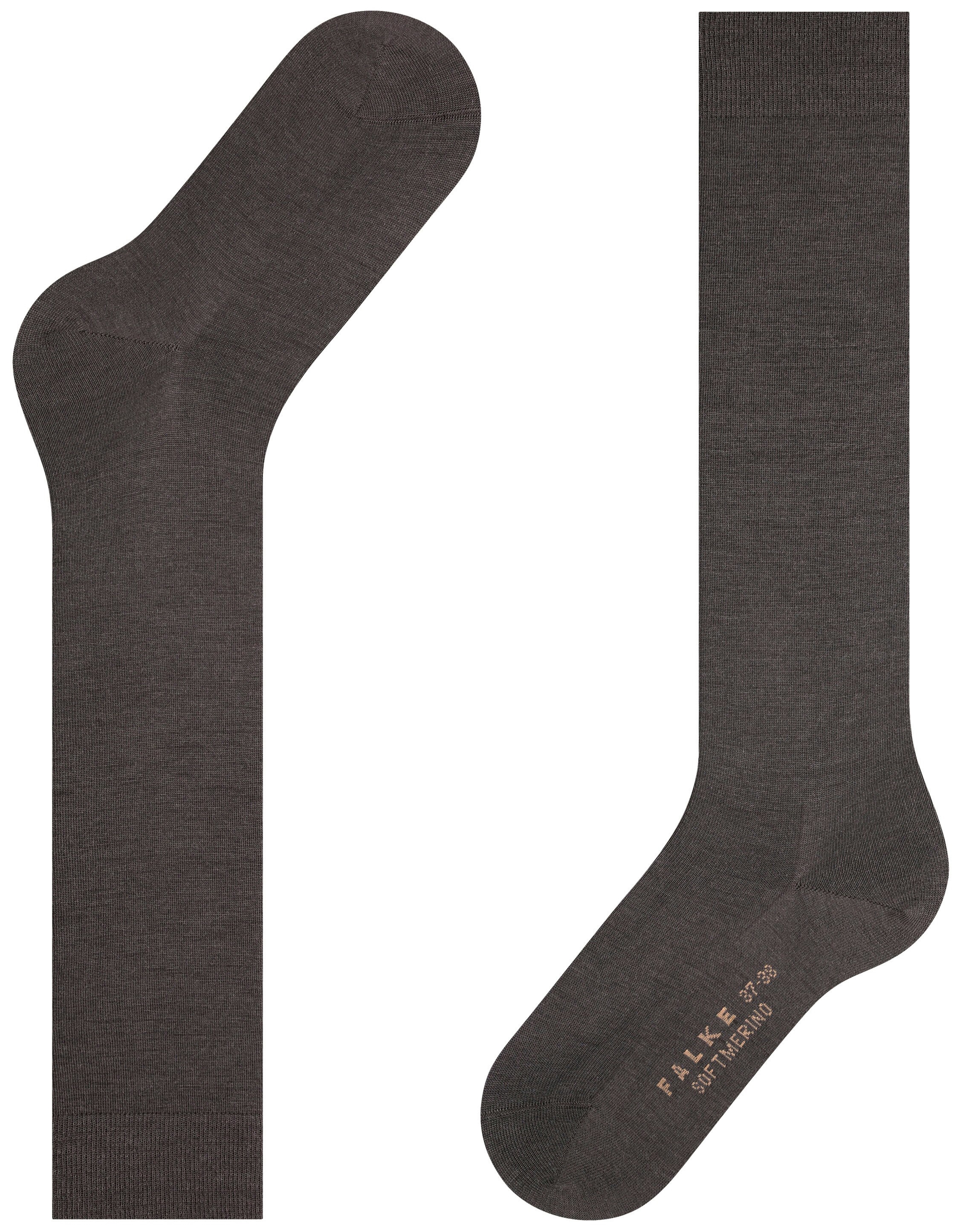 FALKE Dames Softmerino Kniekousen Bruin