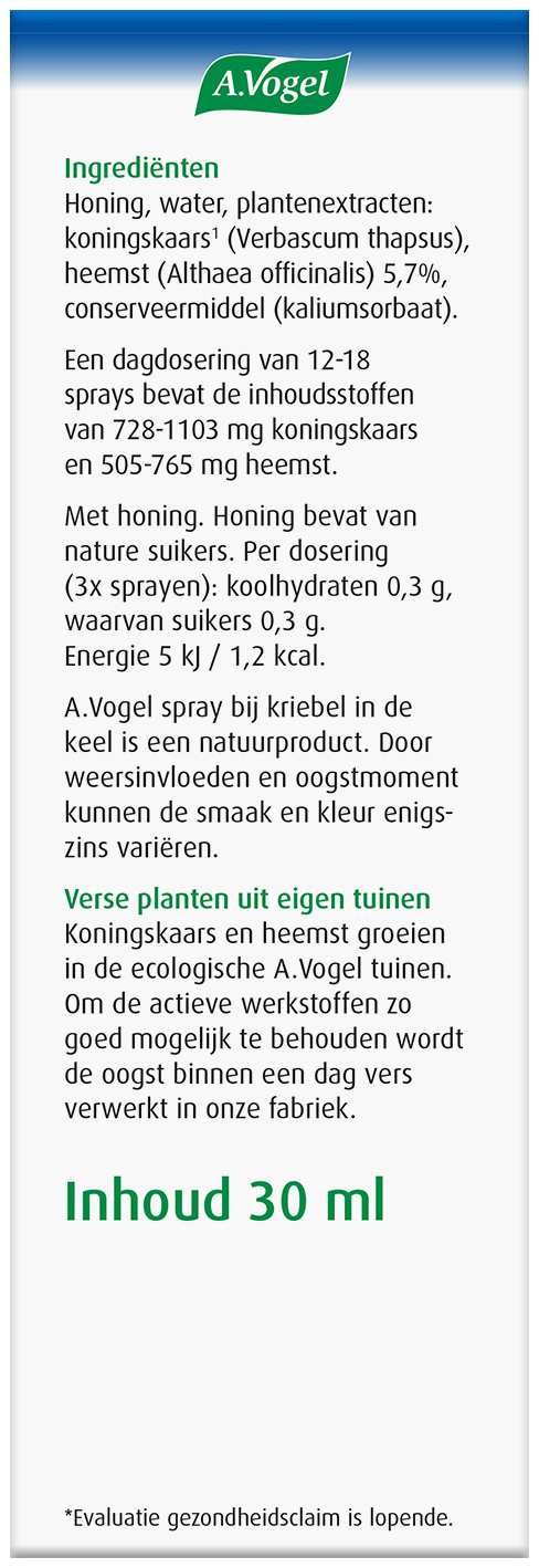 A.Vogel Spray Kriebel in de Keel - Verzachtend 30 ML