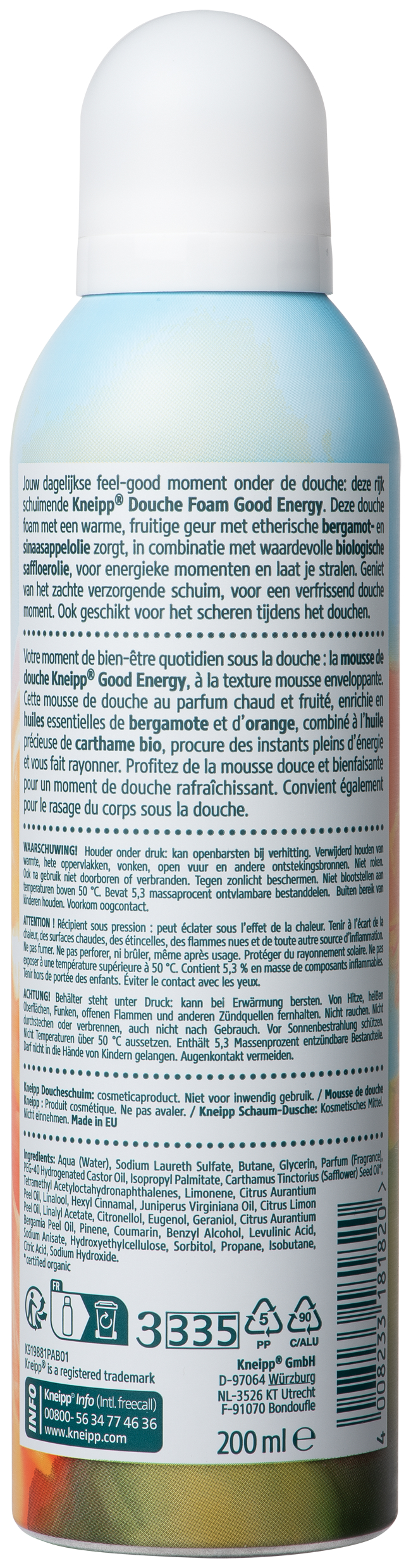 Kneipp Douche Foam Good Energy 200 ML