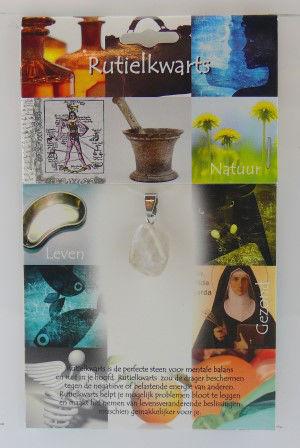Hanger gezondheidssteen rutielkwarts 1kaart