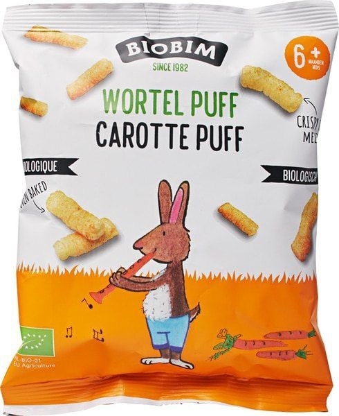 Maispuffs Wortel 6m Bio 20gr