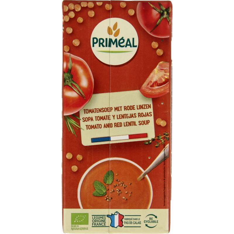 Priméal Primeal Soep Tomaat Rode Linzen Bio 330 ML