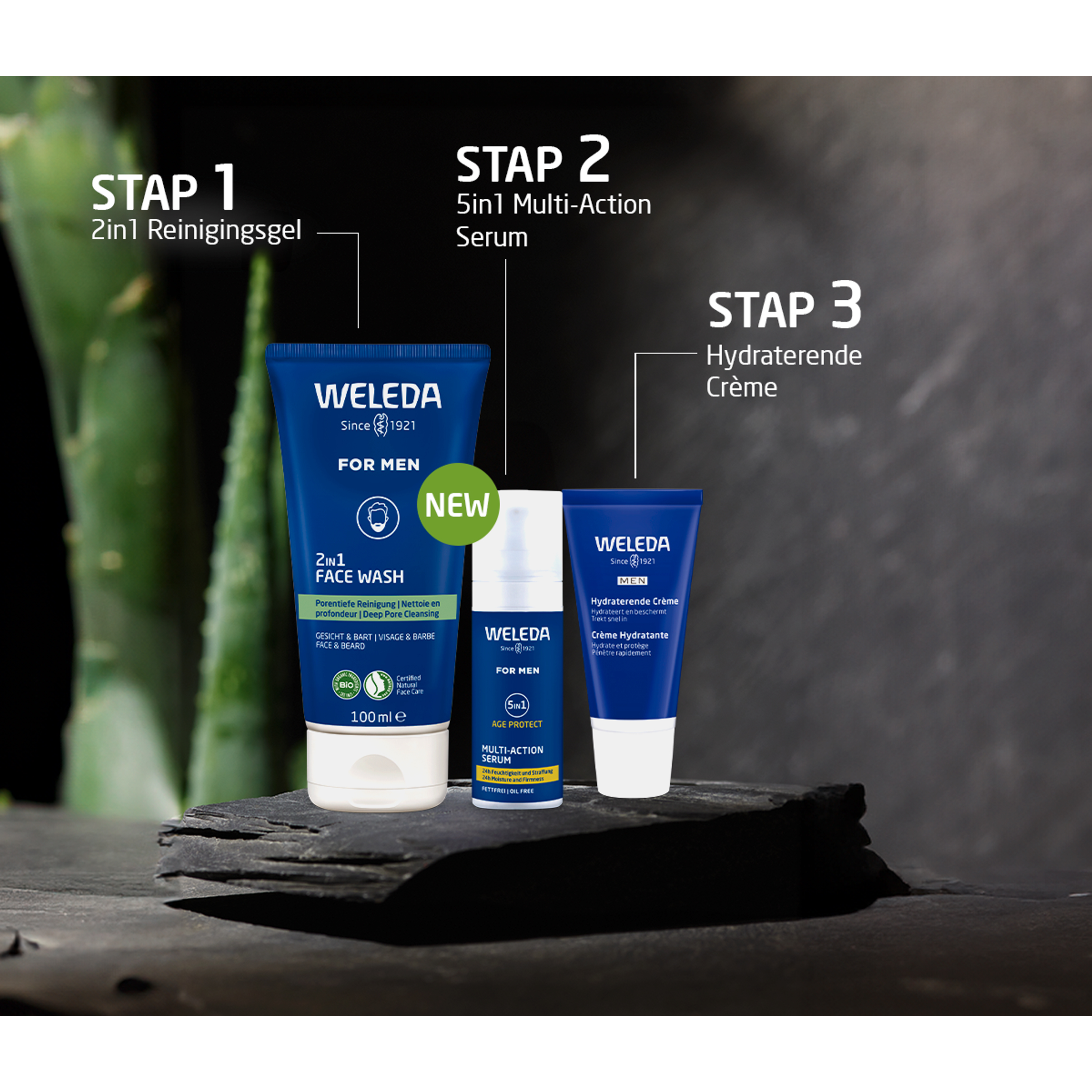 Weleda Men 2 in1 reinigingsgel gezicht en baard 100ML