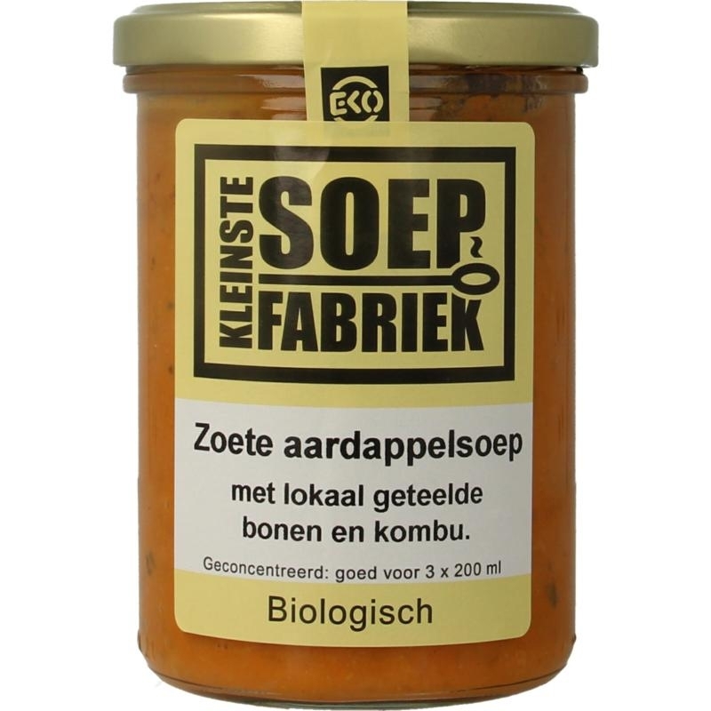 Zoete aardappelsoep met lokale bonen en kombu bio 400ml