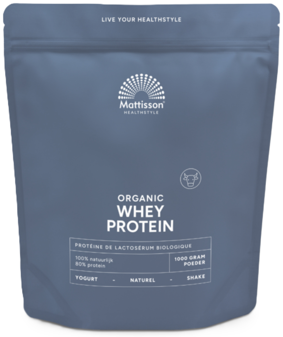 Mattisson Biologische Wei Proteïne Poeder 80% Naturel 1000 Gram