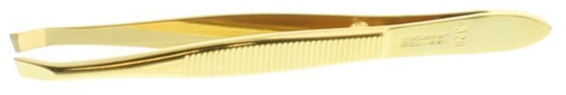 Pincet 8cm goud scheef geb 328 ex