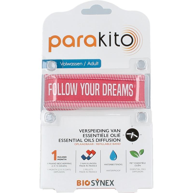 Anti mug armband volwassenen fuchsia 1st