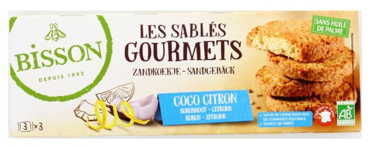 Zandkoekje Kokos Citroen Bio 150g