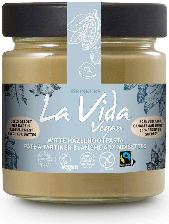 Witte Hazelnootpasta Less Sugar 200 Gram 200gram