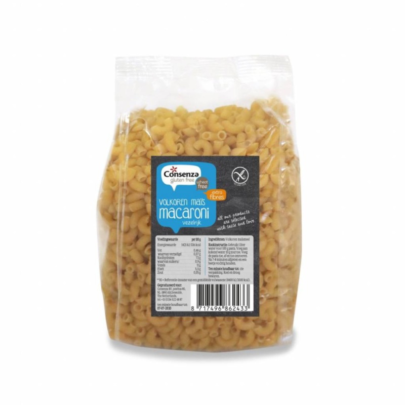 Volkoren Mais Macaroni 500g