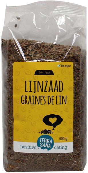TerraSana Raw Lijnzaad Heel 500g