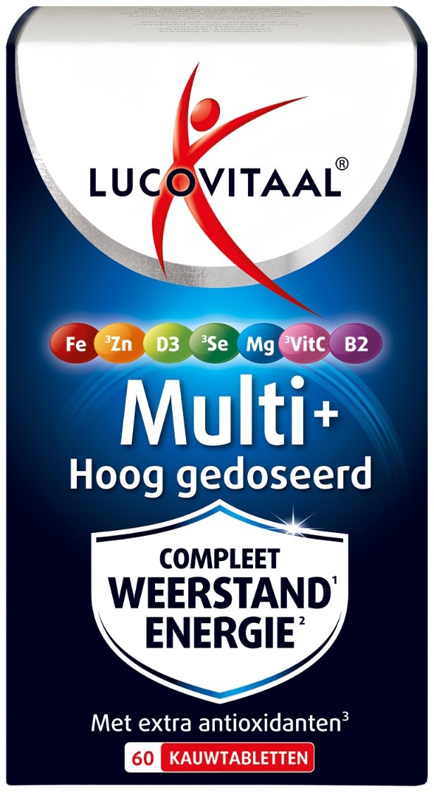 Lucovitaal Multi+ Weerstand Hoog Gedoseerd 60 Kauwtabletten