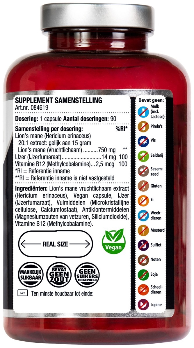 Lucovitaal Lion's Mane 90 Capsules