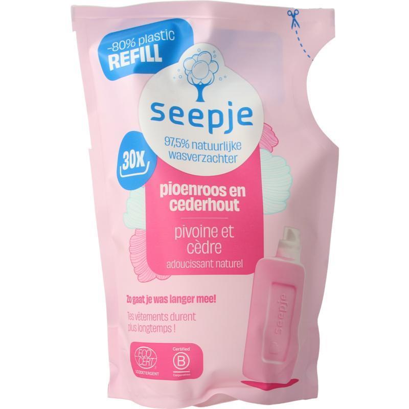 Wasverzachter Pioenroos en Cederhout Navulling 750 ML