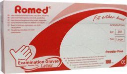 Latex Handschoen Niet Steriel Poedervrij L 100st