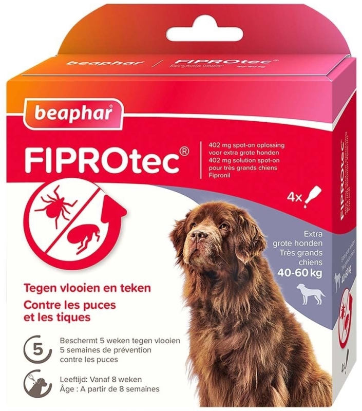 Fiprotec Hond 40-60kg 4st 6x 4st