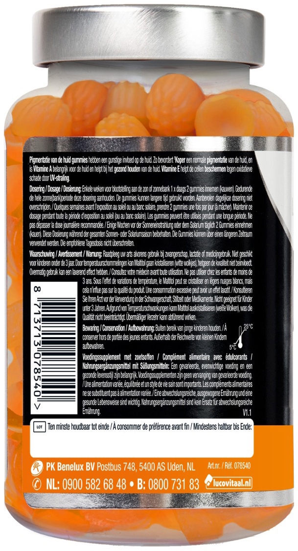 Lucovitaal Pigmentatie van de Huid Gummies 50 stuks