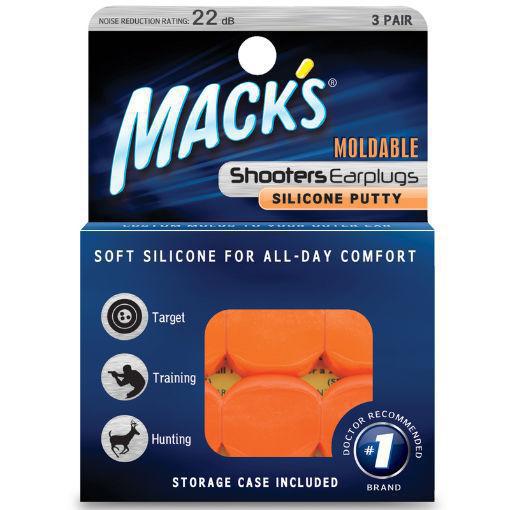 Shooters Moldable Earplugs Orange 3 Paar