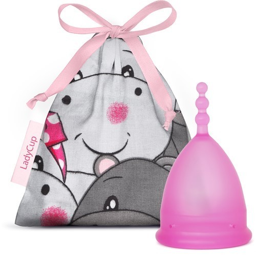 Menstruatiecup pinky hippo maat L 1st